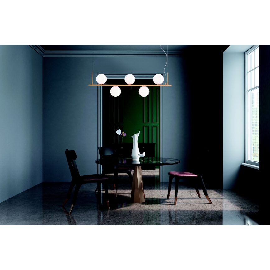 Zambelis 1998 - Candelabro suspenso 5xE14/15W/230V dourada