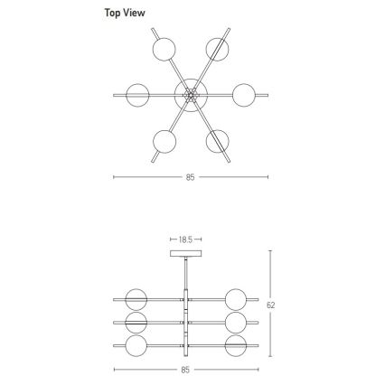 Zambelis 2002 - Candelabro suspenso LED LED/45W/230V