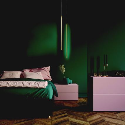 Zambelis 20122 - Candelabro suspenso LED LED/12W/230V dourada