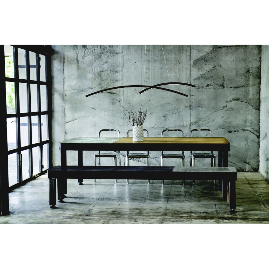 Zambelis 20130 - Candelabro suspenso LED com regulação LED/48W/230V preto