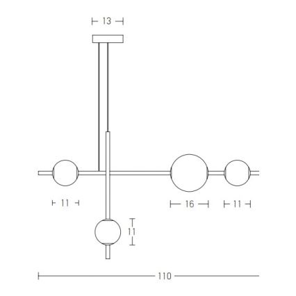 Zambelis 20131 - Candelabro suspenso LED com regulação LED/18W/230V