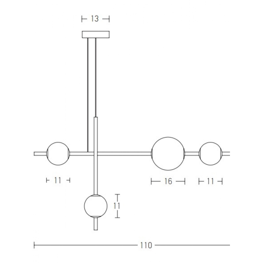 Zambelis 20131 - Candelabro suspenso LED com regulação LED/18W/230V
