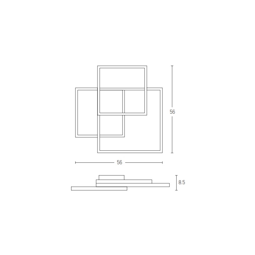 Zambelis 2023 - Candelabro integrado LED com regulação LED/42W/230V preto