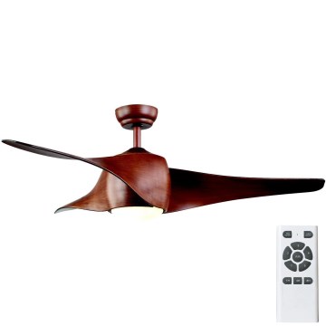 Zambelis 20256 - Ventoinha de teto LED LED/15W/230V 3000/4000/6000 cereja + comando