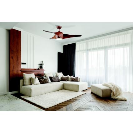 Zambelis 20256 - Ventoinha de teto LED LED/15W/230V 3000/4000/6000 cereja + comando