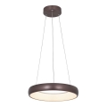 Zambelis 2047 - Candelabro suspenso LED com regulação LED/30W/230V diâmetro 40 cm castanho