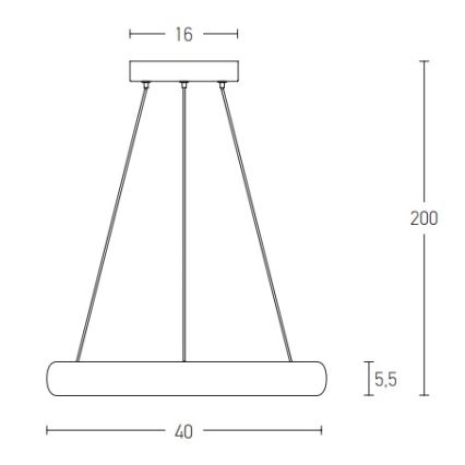 Zambelis 2047 - Candelabro suspenso LED com regulação LED/30W/230V diâmetro 40 cm castanho