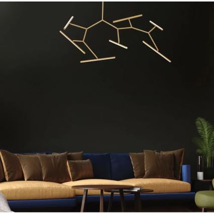 Zambelis 2071 - Candelabro suspenso LED com regulação LED/49W/230V dourada