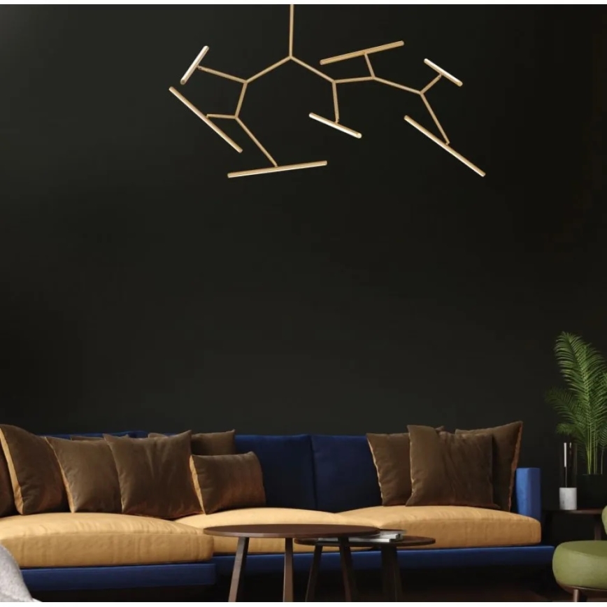 Zambelis 2071 - Candelabro suspenso LED com regulação LED/49W/230V dourada