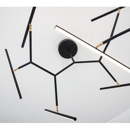 Zambelis 2072 - Candelabro suspenso LED com regulação LED/68W/230V preto