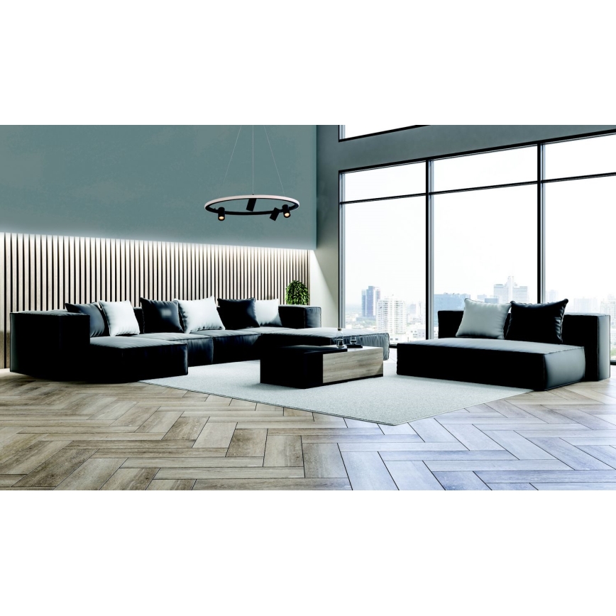 Zambelis 22013 - Candelabro suspenso LED com regulação LED/59W/230V diâmetro 79 cm preto