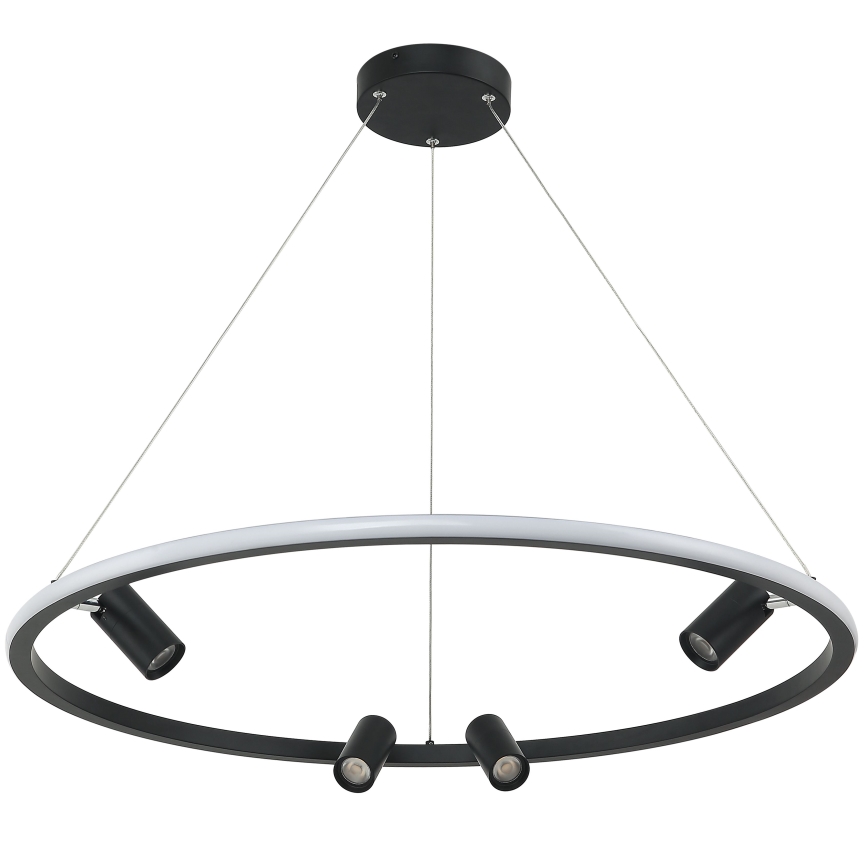Zambelis 22013 - Candelabro suspenso LED com regulação LED/59W/230V diâmetro 79 cm preto