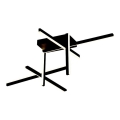 Zambelis 22027 - Candelabro integrado LED com regulação LED/46W/230V preto