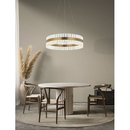 Zambelis 22039 - Candelabro suspenso LED com regulação LED/56W/230V dourada