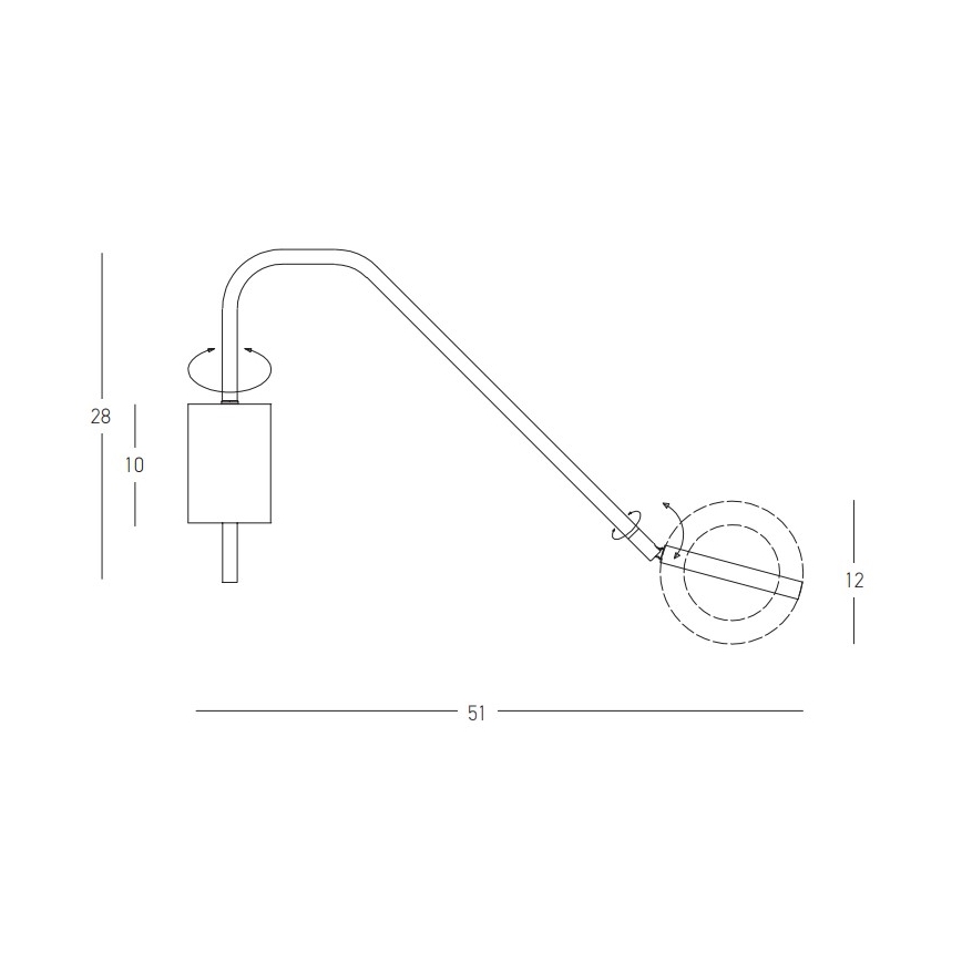 Zambelis 22043 - Iluminação de parede LED com regulação LED/7W/230V branco