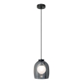 Zambelis 22051 - Candeeiro pendente com cabo 1xG9/5W/230V, Ø 18 cm, preto