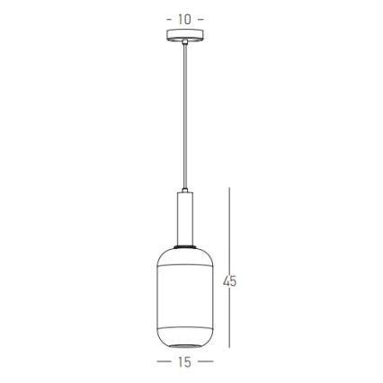 Zambelis 22070 - Candeeiro suspenso 1xE27/40W/230V diâmetro 15 cm dourado