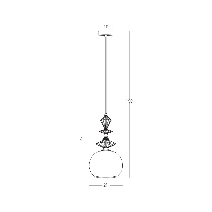 Zambelis 22079 - Candelabro suspenso 1xE27/40W/230V