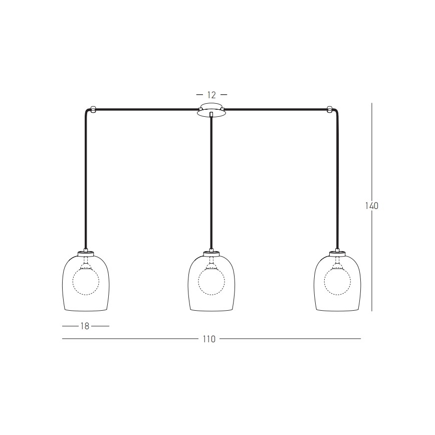 Zambelis 22146 - Candeeiro suspenso 3xG9/5W/230V aranha preto