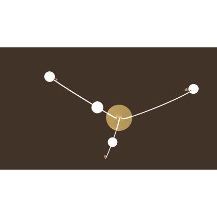 Zambelis 22248 - Candelabro suspenso LED com regulação LED/42W/230V dourada