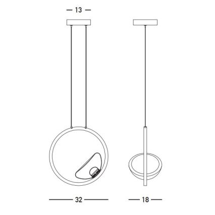Zambelis 23028 - Candeeiro suspenso LED com regulação LED/7W/230V 3000K dourado