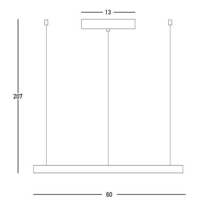 Zambelis 23032 - Candeeiro suspenso LED com regulação LED/28W/230V 3000K diâmetro 60 cm dourado