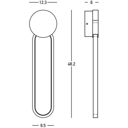 Zambelis 23102 - Iluminação de parede LED com regulação LED/13W/230V 3000K dourado