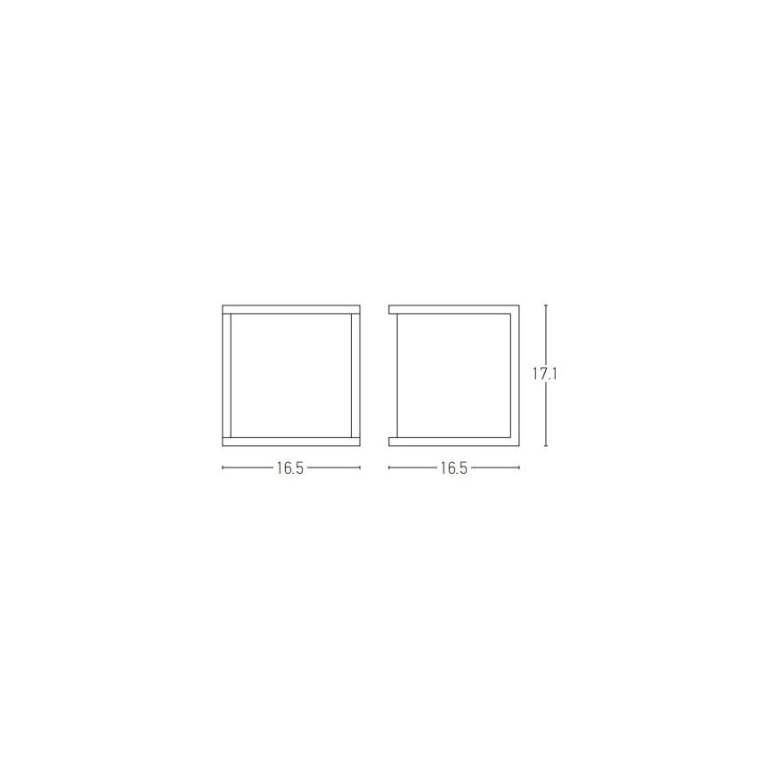 Zambelis E127 - Iluminação de parede exterior 1xE27/18W/230V IP54 antracite