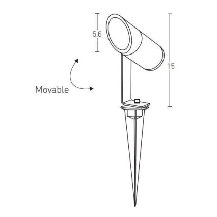 Zambelis E152 - Candeeiro exterior LED LED/7W/230V IP65 antracite