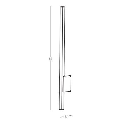 Zambelis E287 - Iluminação de parede exterior LED LED/12W/230V 3000K IP65 antracite