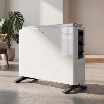 ZEVENTI - Aquecedor/convector elétrico 800/1200/2000W/230V branco