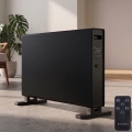 ZEVENTI - Aquecedor/convector elétrico com ecrã LCD 1250/2000W/230V preto + controlo remoto