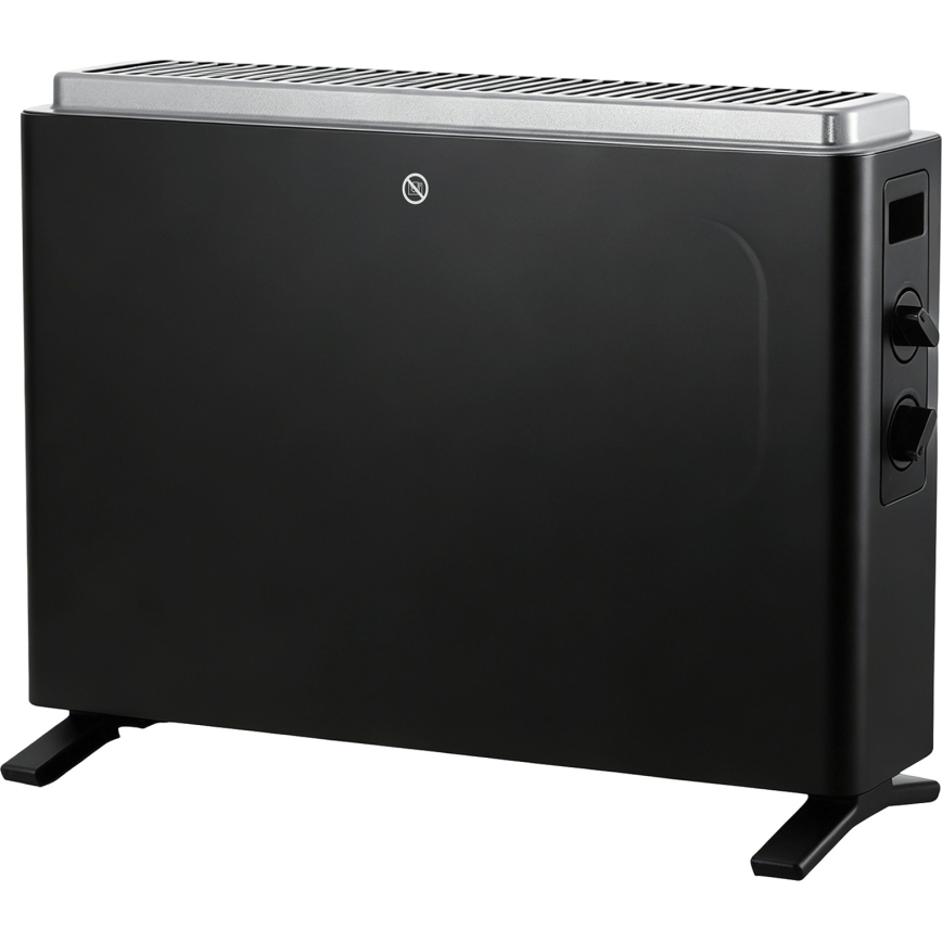 ZEVENTI - Aquecedor elétrico/convector 800/1200/2000W/230V preto
