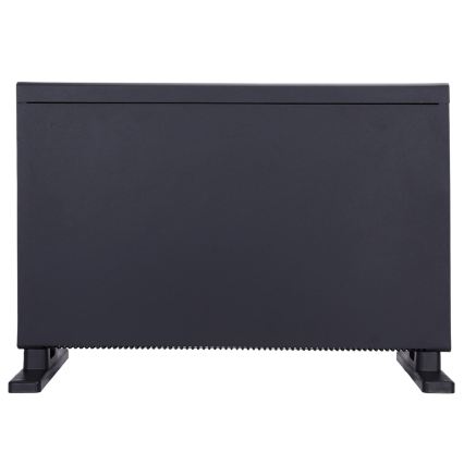 ZEVENTI - Aquecedor/convector elétrico com ecrã LCD 1250/2000W/230V preto + controlo remoto