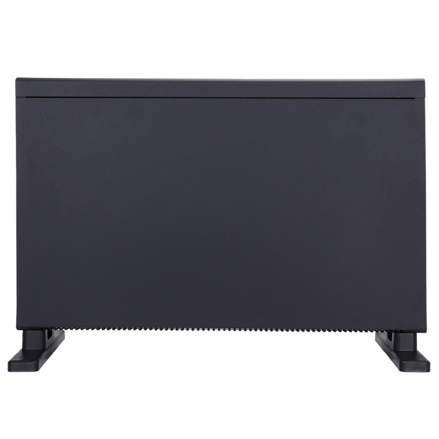 ZEVENTI - Aquecedor/convector elétrico com ecrã LCD 1250/2000W/230V preto + controlo remoto