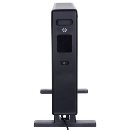 ZEVENTI - Aquecedor/convector elétrico com ecrã LCD 1250/2000W/230V preto + controlo remoto