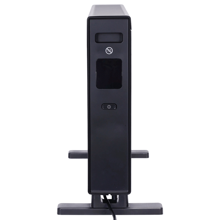 ZEVENTI - Aquecedor/convector elétrico com ecrã LCD 1250/2000W/230V preto + controlo remoto
