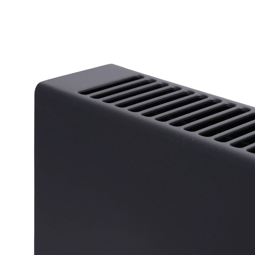 ZEVENTI - Aquecedor/convector elétrico com ecrã LCD 1250/2000W/230V preto + controlo remoto