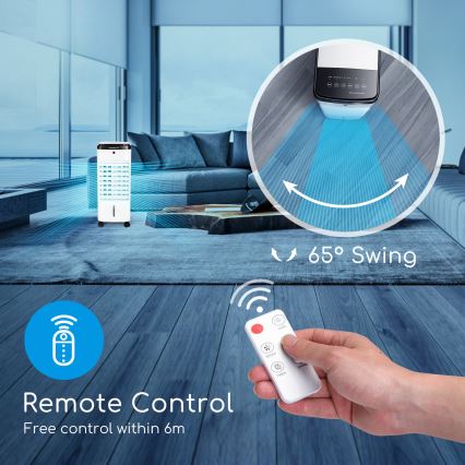 ZEVENTI - Arrefecedor de ar ARCTIC 60W/230V preto/branco + controlo remoto
