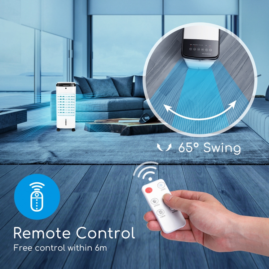 ZEVENTI - Arrefecedor de ar ARCTIC 60W/230V preto/branco + controlo remoto