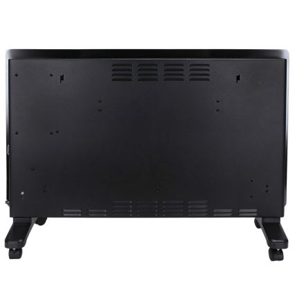 ZEVENTI - aquecedor elétrico mural/convector inteligente com ecrã LCD 1000/2000W/230V Wi-Fi preto
