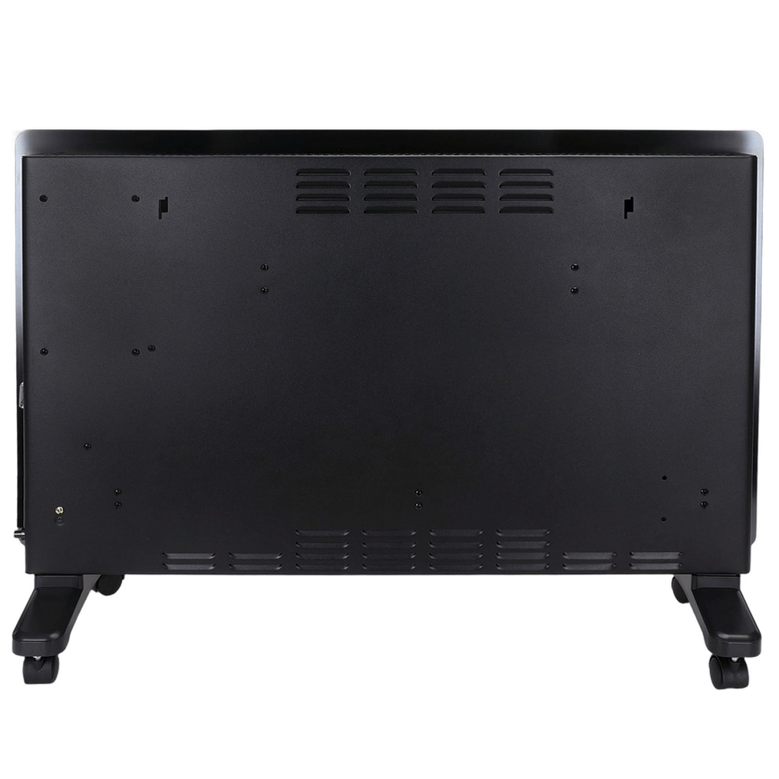ZEVENTI - aquecedor elétrico mural/convector inteligente com ecrã LCD 1000/2000W/230V Wi-Fi preto