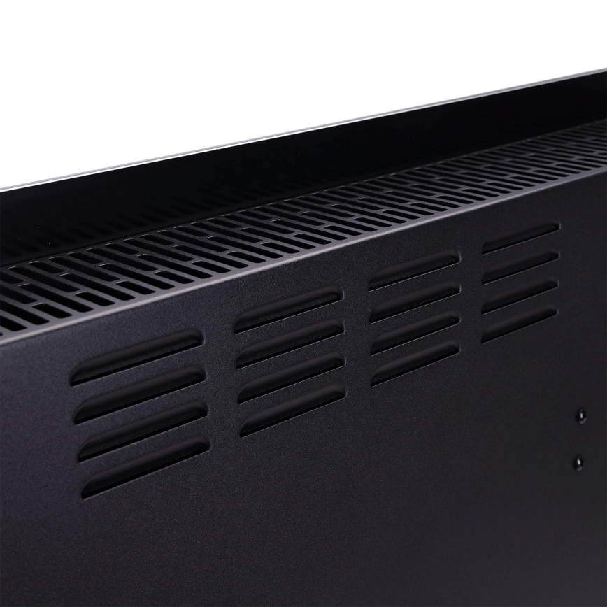 ZEVENTI - aquecedor elétrico mural/convector inteligente com ecrã LCD 1000/2000W/230V Wi-Fi preto