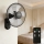 ZEVENTI - Ventilador de parede FANNY 45W/230V, diâmetro 41 cm, preto + comando remoto
