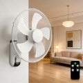 ZEVENTI - Ventilador de parede FANNY 45W/230V Ø 41 cm branco + controlo remoto