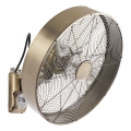 ZEVENTI - Ventilador de parede FANNY 50W/230V bronze + controlo remoto