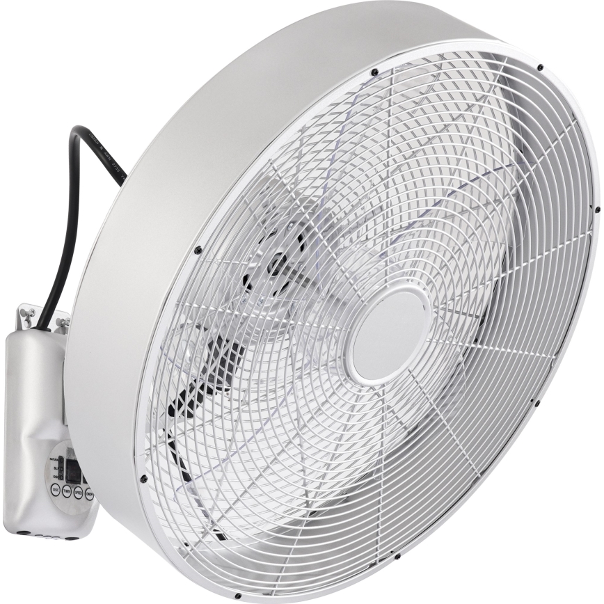 ZEVENTI - Ventilador de parede FANNY 50W/230V Ø 45 cm cromado mate + controlo remoto