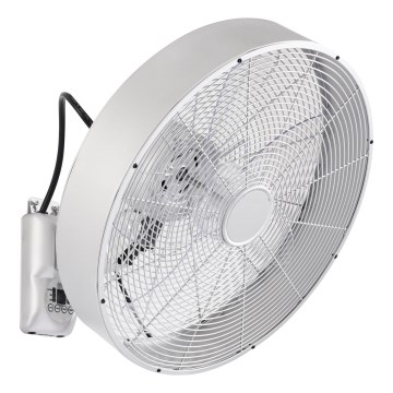 ZEVENTI - Ventilador de parede FANNY 50W/230V, cromado mate + controlo remoto