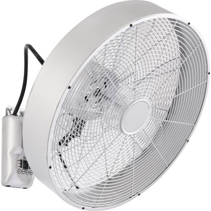ZEVENTI - Ventilador de parede FANNY 50W/230V, cromado mate + controlo remoto