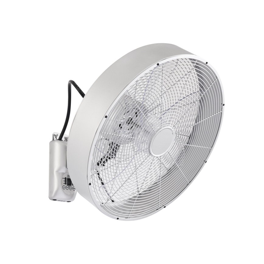 ZEVENTI - Ventilador de parede FANNY 50W/230V, cromado mate + controlo remoto